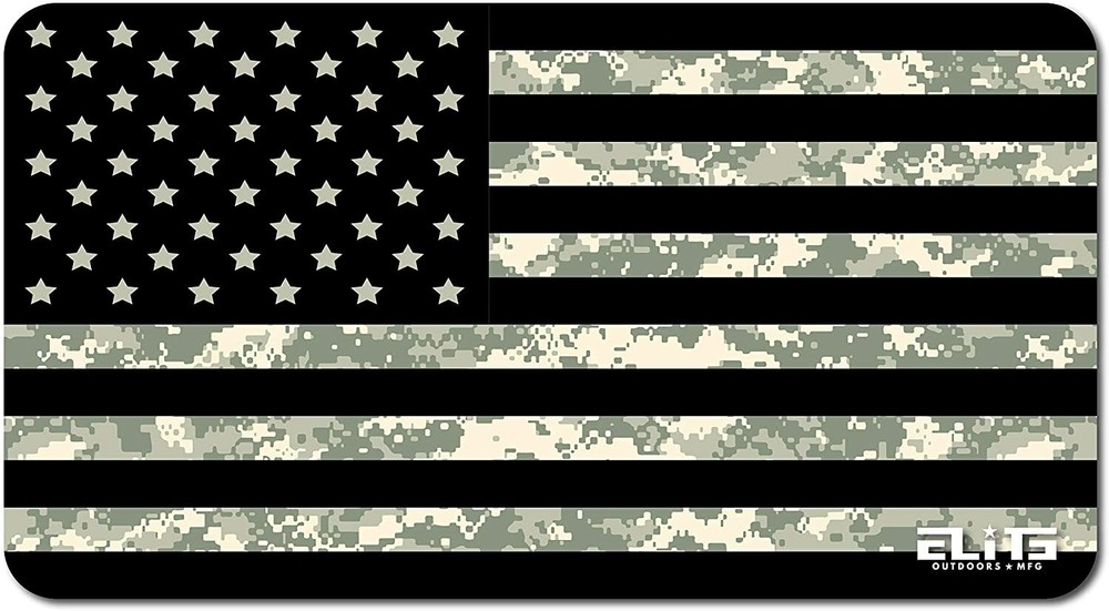 ELITE OUTDOORS Digital CAMO American Flag Gun Cleaning MAT 12″ x 22″ MADE IN USA