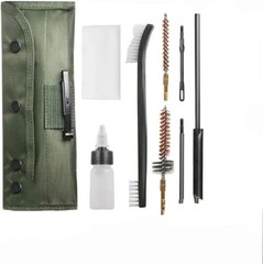 5.56 NATO Gun Cleaning Kit with Carrying Case, 8-Piece Set, Military Green Pouch