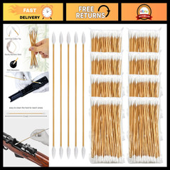 800PCS Double Ended Cotton Swabs 6″ Long – Lint Free Gun Cleaning & Makeup Tips