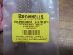 3 Pack of Brownells Rifle Bore Brushes – 458 Rifle