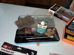Vtg. Hoppe’s & Western Field Gun Pistol & Rifle Cleaning Kits / Rods & Holster