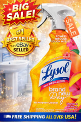 Lysol All Purpose Cleaner Spray, Multi-Purpose Mango & Hibiscus Scent, 32 Fl Oz