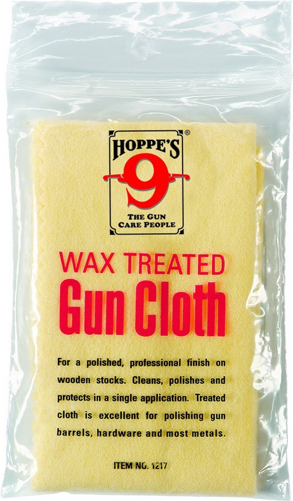 Hoppes Gun Cloth Wax Treated 12×17″ Poly Bag – 1217