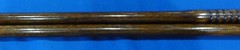 VINTAGE SHOTGUN WOOD CLEANING RODS (4 TOTAL) BRASS CONNECTORS AND ACCESSORIES