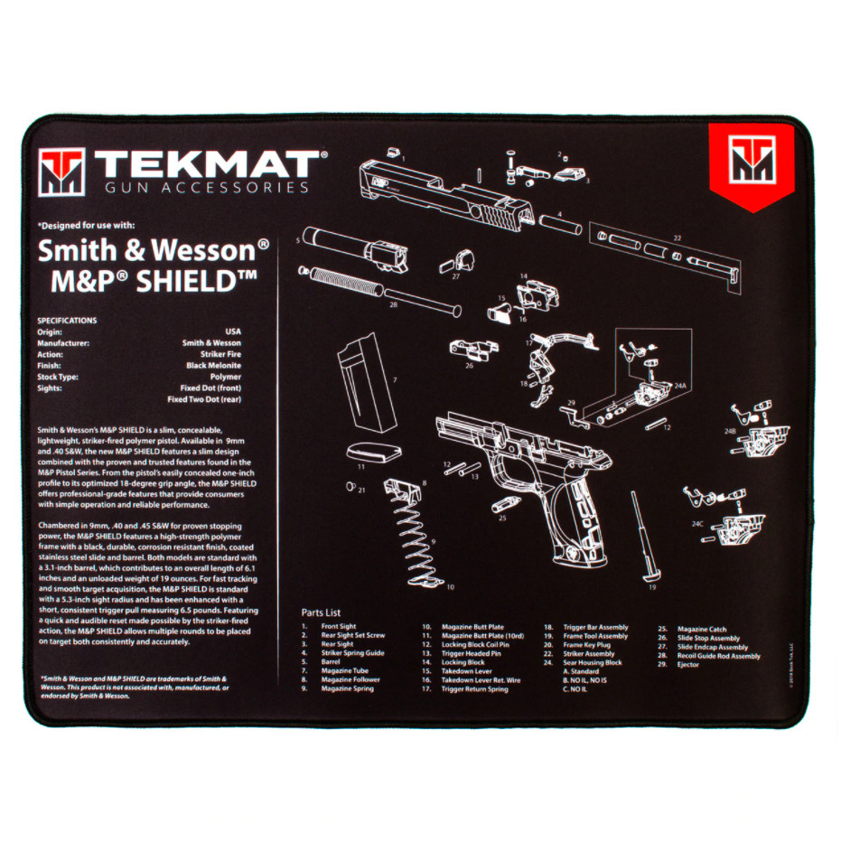 TekMat Ultra Premium Handgun Cleaning Mat MP Shiel