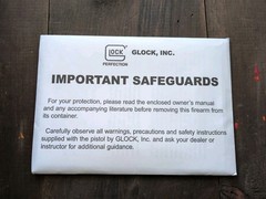 NEW Sealed Original Glock OEM Instruction Manual with warranty card all models