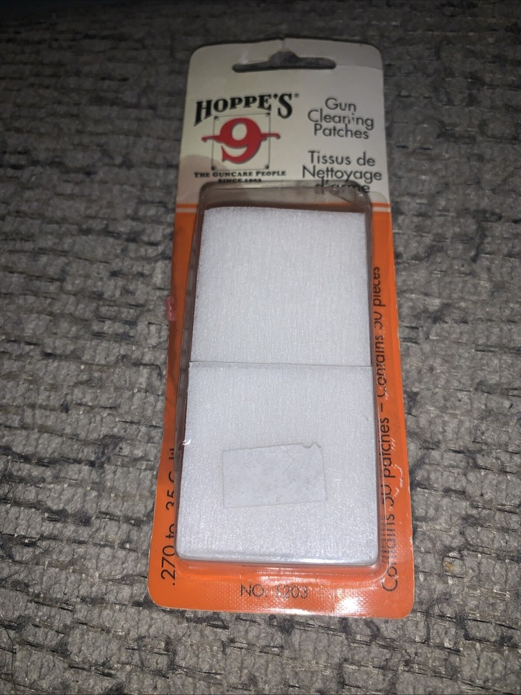 Hoppe’s Gun Cleaning Patches .270 to .35 Caliber 40 Pack~1203
