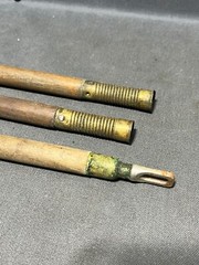 Vintage original 3 piece wood & brass shotgun cleaning rod