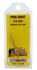 Pro-Shot Spear Tip Brass Jag 6.5mm Rifle #8-32 Thread J65B