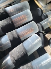 GUN CLEANING LOT: Bore Cleaning, Oils, Tools, Cloths, Firearms As Shown