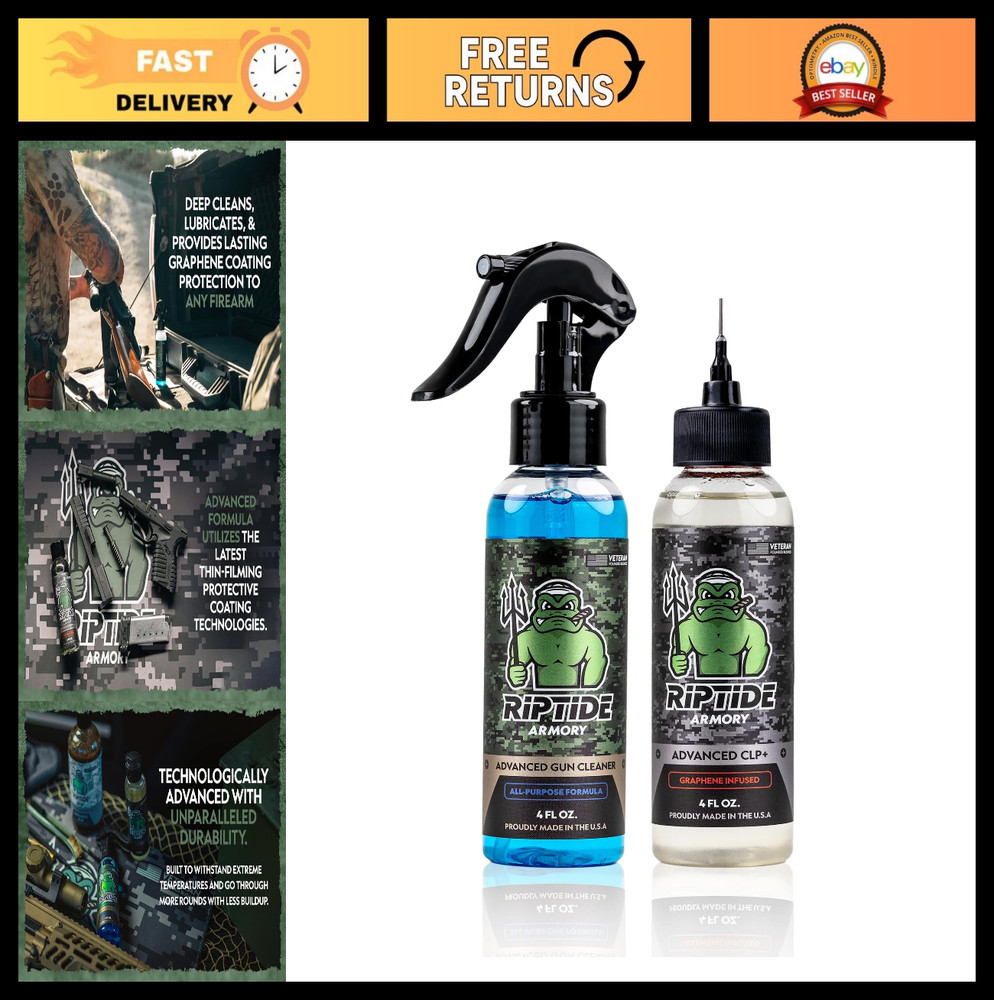 Advanced Gun Cleaner & CLP+ Graphene Kit – 2 Step Clean, Lube, Protect – Nano Co