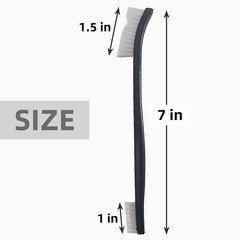 20 Pack Miaozhun Double-Ended Gun Cleaning Brush, 7 Inch Nylon Bristle Black