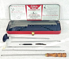 Outers Rifle Cleaning Kit 477 30 Cal Red Metal Case Used Vintage