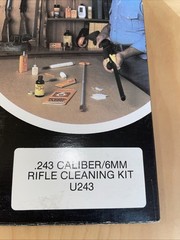 Hoppe’s No. 9 Cleaning Kit with Aluminum Rod, .243 Caliber /6mm Rifle U243 Nice