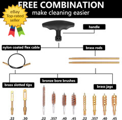 Universal Handgun Cleaning Kit .22,.357,.38,9Mm,.45 Caliber Pistol Cleaning Kit
