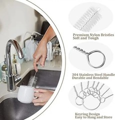 Nylon Cleaning Brush Set Multi Purpose Straw Gun Machine Spray Tool Kit