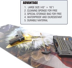 Gun Cleaning Mat, Large Size 16″X43″ Inch Cleaning Mat Include Gun Cleaning Kits
