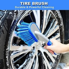 12Pcs Wheel Brush Kit for Cleaning Wheel and Tire, Wheel and Rim Brush, Blue