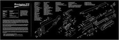 Remington 870 Gun Cleaning Bench Mat Gaming Mouse Pad 12″ x 36″