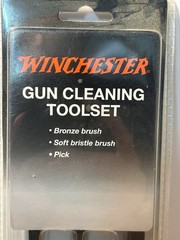 Winchester Gun Cleaning Toolset 3 Pc Kit Bronze & Nylon Brush Metal Pick New