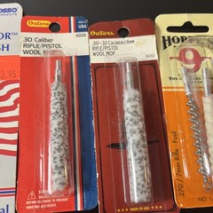 8 New Rifle And Pistol Wool Mops And Bore Brushes