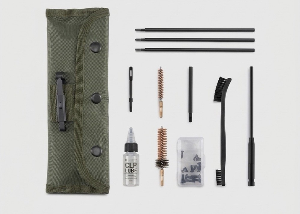 10 Piece .22 22LR .223 556 Rifle Gun Cleaning Kit Nylon Brush Cleaner with Pouch