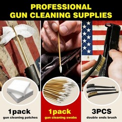 Gun Cleaning Kit .22 .223Cal 5.56mm .22LR Rifle Pistol Cleaning Kit W/ 30ml Gun