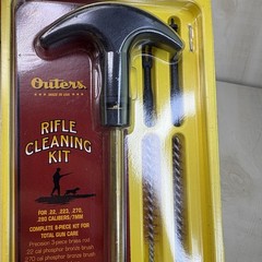 Outers RIFLE CLEANING KIT .22 .223 .270 .280 7mm Aluminum Rod Bore – 8 Piece Kit