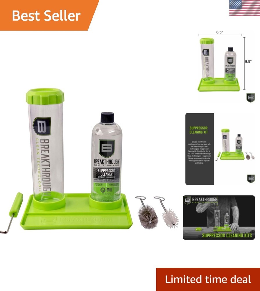 Suppressor Cleaning Kit, 16oz. Removes Carbon and Lead depsosits