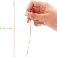 Gun Cleaning Tips Cotton Grease Oil Cleaner Rifle Pistol Weapon Wood Swabs 300pc
