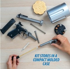 Wild Shot Pistol Cleaning Kit, 22cal .357cal .40cal .45cal 9mm Cylinder Shape
