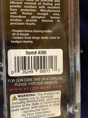 2 Kleenbore Nylon Bore Brushes .38/.357/9mm Handgun A190