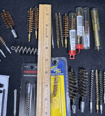 65+ Vintage New & Used Firearm / Gun Cleaning Supplies Bore Wire Bits 36 Brushes