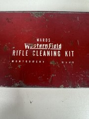 Vintage 1950’s Montgomery Wards Western Field Rifle cleaning kit Extras BLHN