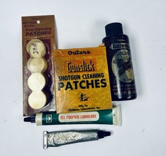 Vintage Outers Rifle Cleaning Kit No 477 Metal Tin Gunslick Patches USA