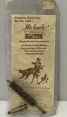 Uncle Mikes Solid Brass .45 Caliber CLEANING JAG & BRUSH #2892-1 BLACK POWDER