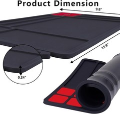 Blue Anti-slip Gun Maintenance Mat, Rubberized Repair Mat 15.9″ x 9.8″