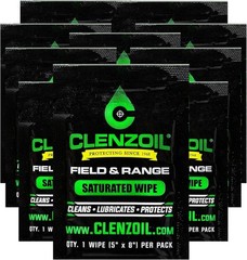 Field & Range Single-Use Saturated Gun Oil Wipe Packets Individual CLP Wipes