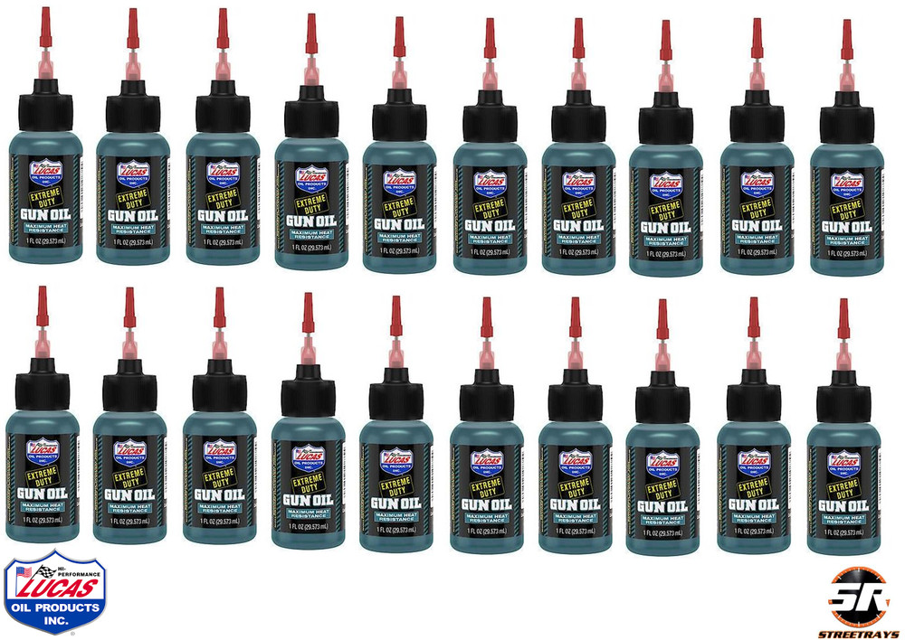 Lucas Oil 10875 Extreme Duty Gun Oil 1 Ounce Needle Oiler (20 QTY)