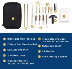 Gun Cleaning Kit .17 .22/.223/5.56MM .243 .280 .30 .357/9MM .40 .45 12GA 43PCS