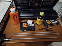 Hoppe’s 9 Gun Cleaning Kit Glass Bottle Black Case Universal Rifle Shotgun New