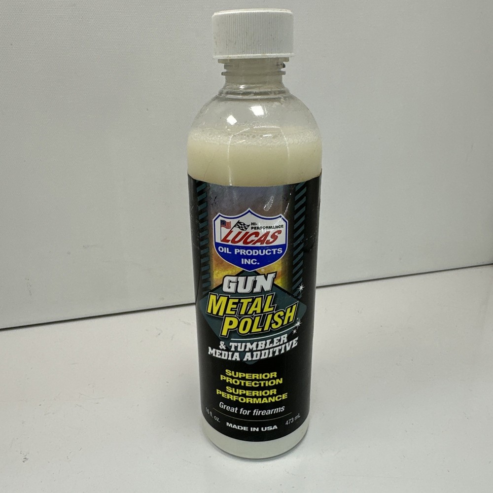 Lucas Oil 10880 Gun Metal Polish And Tumbler Media Additive 16 Ounce