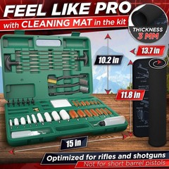55-Piece Universal Gun Cleaning Kit for ‎15.35 x 10.47 x 2.32″, Multicolor