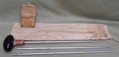 Tri-Pak Rifle Cleaning Rod w/Canvas Case/Extra Tips, C. 1947