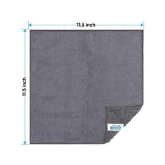 Homexcel Grey Microfiber Cleaning Cloth 12 Pack Premium Microfiber Towels For