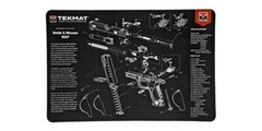 TekMat Smith & Wesson M&P 11″ x 17″ Black-Gray Rubber Gun Cleaning Mat-R17-SW-MP