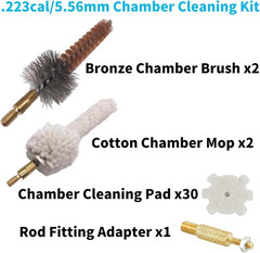 Chamber Cleaning Tool Kits – Chamber Brush X2, Cotton Mop X2 and Star Chamber
