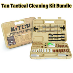108 Pcs Universal Gun Cleaning Kit for Pistol, Shotgun, Rifle w/ Case&Bore Light