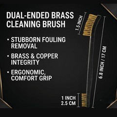 10 Pack 7Inch Double-Ended Gun Cleaning Brushes, Brass Wire Brush Set for Carbon