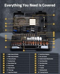 Rifle Gun Cleaning Kit – Complete Set with Rods, Jags, Brushes & Mops for .17 to